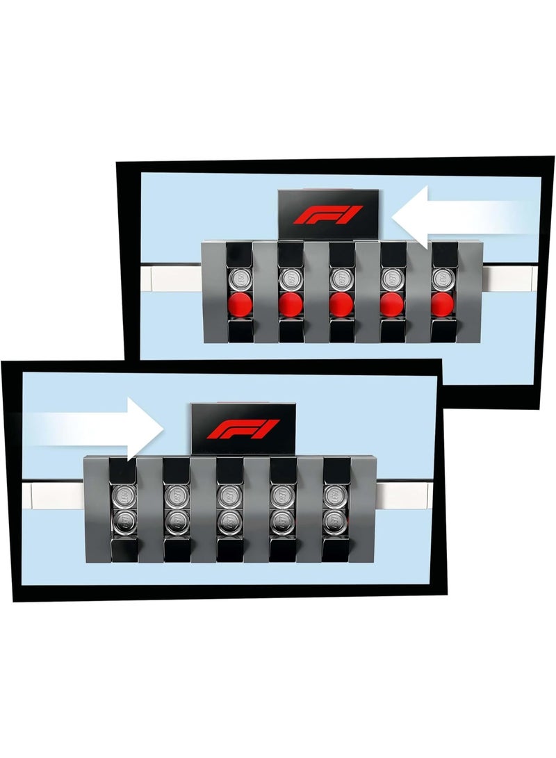 LEGO مجموعة LEGO City F1 مع سيارات VCARB و Sauber - ألعاب سيارات فورمولا 1 قابلة للبناء، 2 شخصيات سائقين، مشرف، وخط بدء الأضواء - فكرة هدية ممتعة للأطفال من 6 سنوات فما فوق - 60474 - Image 4